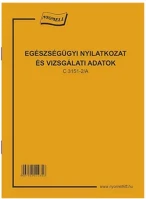 Nyomell NY-C3151-2/A Nyomtatvány egészségügyi nyilatkozat és vizsgálati adatok kép