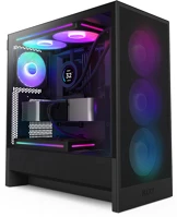 Nzxt CC-H52FB-R1 H5 flow rgb (2024) tempered glass black kép
