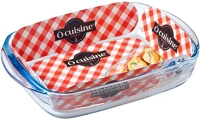 Ocuisine 40482 211pc 20x17x5,5 cm 1l négyszögletes műanyag fedővel hőálló sütőtál kép