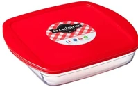 Ocuisine 40486 209pc 22x25 cm 1,6l négyszögletes műanyag fedővel hőálló sütőtál kép