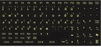 Oem STICKERS_HU_GREEN Magyar billentyűzet matrica zöld betű, fekete alap kép