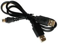 Oem WENT93587 2db usb-a 2.0 -> usb-b 2.0 mini 5pin m/m adatkábel 0.5m fekete kép