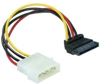 Oem XSATATÁPKL Molex power 4pin -> sata power m/f adapter 90°-os csatlakozó kép