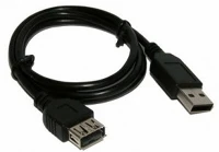 Oem XUSBKAB2AAE06 Usb-a 2.0 - usb-a 2.0 m/f adatkábel hosszabbító 0.6m fekete kép