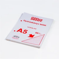 Office depot 2515-51  a5 50 lapos vonalas gyűrűskönyv betét kép