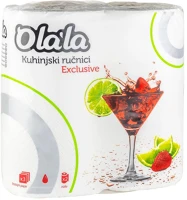 Olala DA503XSZADOLALAK370 Konyha kéztörlő 3 rétegű fehér 2x70lap, 15 csomag/zsák kép