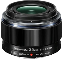 Om system OMSNHO074 M.zuiko digital 25mm f/1.8 ii objektív (fekete) kép