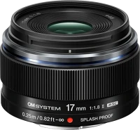 Om system OMSNHO075 M.zuiko digital 17mm f/1.8 ii objektív (fekete) kép