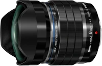 Om system V335340BW000 M.zuiko digital ed 8mm f/1.8 fisheye pro objektív (fekete) kép