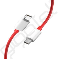 Oneplus GP-110455 Oneplus warp adatkábel és töltő (type-c - type-c, gyorstöltés támogatás, 150cm, törésgátló) piros kép