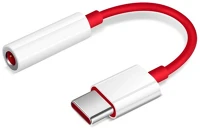 Oneplus RS21721 Audió adapter, usb type-c - 3.5 mm jack átalakító, piros, gyári kép
