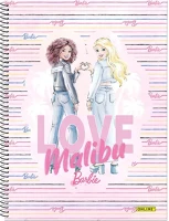 Online 18120/10 Spirálfüzet barbie malibu, pink a/4 80 lapos kockás vegyes kép