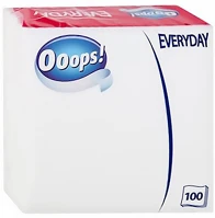 Ooops! KSC11001897 Szalvéta  everyday 1 rétegű 100 lapos 33x33 cm fehér kép