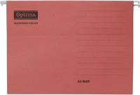 Optima 02.0021704 Függőmappa  a/4 karton piros 25 darabos kép