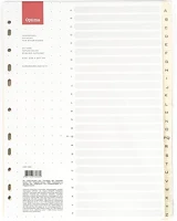 Optima 02.01414 Regiszter  a/4 karton a-z kép