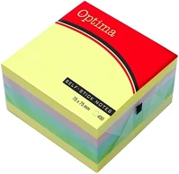 Optima 03.00198 Öntapadós jegyzettömb  76x76mm pasztell 400 lap kép