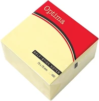 Optima 03.00205 Öntapadós jegyzettömb  75x75mm sárga 450 lap kép