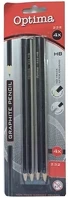Optima 07.00802 Grafitceruza  hb hatszögletű 4 darabos kép