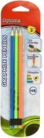 Optima 07.01020 Grafitceruza  hb háromszögletű radíros 3 darabos kép