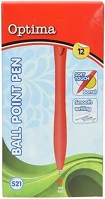 Optima 07.01060 Golyóstoll  nyomógombos 521 piros kép