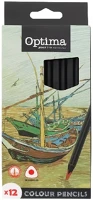 Optima 07.03213 Színes ceruza  háromszögletű vastag 12 darabos kép