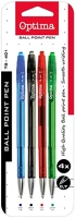 Optima 07.03512 Golyóstoll készlet  nyomógombos tb 401 0,7 mm vegyes színek 4 darabos kép