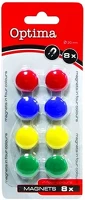 Optima 08.00120 Táblamágnes  20mm 8 darabos vegyes színű kép