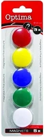 Optima 08.00121 Táblamágnes  25mm 5 darabos vegyyes színű kép