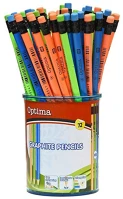 Optima 100143 Grafitceruza  hb háromszögletű radíros 72 db/display kép