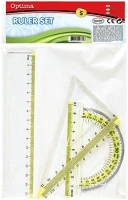 Optima 100180 Vonalzókészlet  15cm vonalzóval 4db-os kép