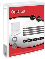 Optima 24511 Gyűrűskönyv  panorámás a/4 4gyűrű 38mm fehér kép