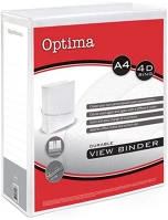 Optima 24512 Gyűrűskönyv  panorámás a/4 4gyűrű 50mm fehér kép