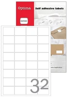 Optima 32124 Etikett   47,5x35mm 3200 címke/doboz 100 ív/doboz kép