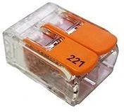 Optonica 221-612 2-CSATLAKOZÓS 0,75 6MM2 32A 400V Wago 221-612 2-csatlakozós 0,75 6mm2 32a 400v vezeték összekötő kép