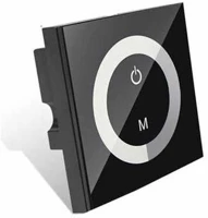 Optonica AC6318 Led szalag dimmer rgb szalaghoz, fali, fekete üvegpanel, érintő vezérléssel kép