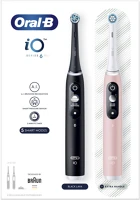 Oral-b 4210201410218 Io6 elektromos fogkefe duopack black + pink kép