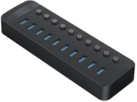 Orico CT2U3-10AB 10-portos usb3.0 hub fekete kép
