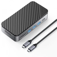 Orico M2P11-BK M2p11-bk 12-port m.2 nvme 100w usb-c dokkoló szürke kép