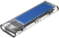 Orico TCM2M-C3-BL/59 Külső m.2 ház - tcm2m-c3-bl/59/ (usb3.1 usb-c 3.1 gen2 -> m.2 nvme, max.: 2tb, 10 gbps, kék/átlátszó) kép
