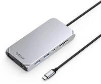 Orico ORICO-XCR-X22-GY-BP -xcr-x33 12-port 100w usb-c dokkoló ezüst kép