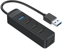 Orico TWU32-4A-BK-EP-IP Usb to usb 3.0 + 3x usb 2.0 hub adapter (black) kép