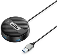 Orico YS5-U3-03-BK 4x usb 3.0 hub + kártyaolvasó fekete kép