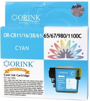 Orink BROCB11CY Brother cb11/lc980/lc1100xl tintapatron cyan kép