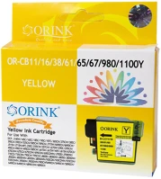 Orink BROCB11YE Brother cb11/lc980/lc1100xl tintapatron yellow kép