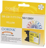 Orink BROLC12Y Brother lc12/lc1240/lc1280xl tintapatron yellow kép