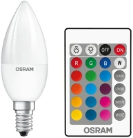 Osram 25 RGBW 4.5 W/2700K E14 FR Star+ 250lm rgbw e14 gyertya led fényforrás kép