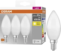 Osram 4099854047091 Led fényforrás gyertya forma e14 4.9w melegfehér 3db/cs (4099854047091) kép