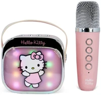 Otl technologies HK1443 Hello kitty popsing led light-up bluetooth karaoke speaker & microphone pink kép