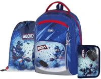 Oxy 0-26426 Iskolatáska szett  go 3 részes hockey tolltartóval és tornazsákkal kép