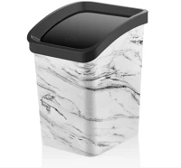 Öz-er plastik ALDD082X128 Műanyag smart click billenőfedeles szemetes, márvány mintás 12l kép